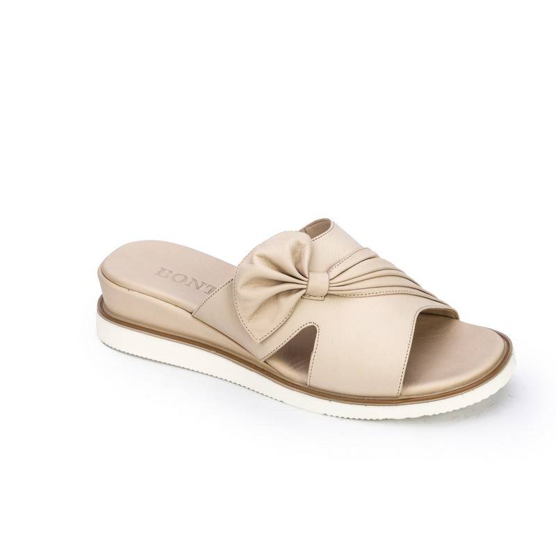 874703-beige Сабо жен.кожа-кожа бежевый